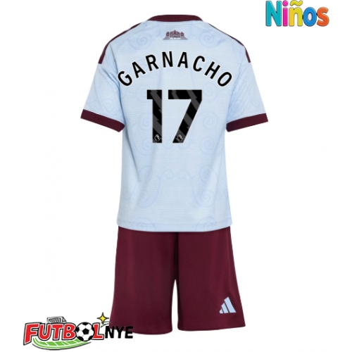 Camiseta Aston Villa Alejandro Garnacho #17 Tercera Equipación para niños 2026-27 manga corta (+ pantalones cortos)